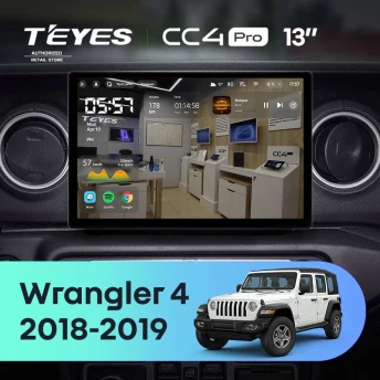 Штатная магнитола Teyes CC4 Pro 8/128 Jeep Wrangler 4 JL (2018-2019) (13")