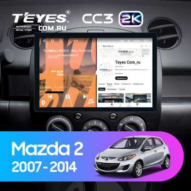 Штатная магнитола Teyes CC3 2K 4/64 Mazda 2 DE (2007-2014) (11&quot;)