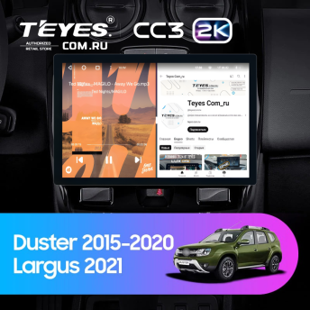 Штатная магнитола Teyes CC3 2K 4/32 Renault Duster (2015-2020) F2 (11&quot;)
