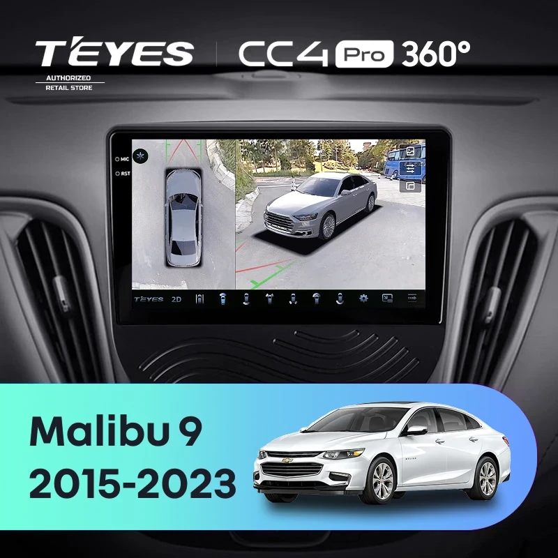 Штатная магнитола Teyes CC4 Pro 360 8/128 Chevrolet Malibu 9 (2015-2023) F2