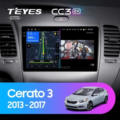 Штатная магнитола Teyes CC3 2K 4/64 Kia Cerato 3 YD (2013-2017) F1 Тип-C