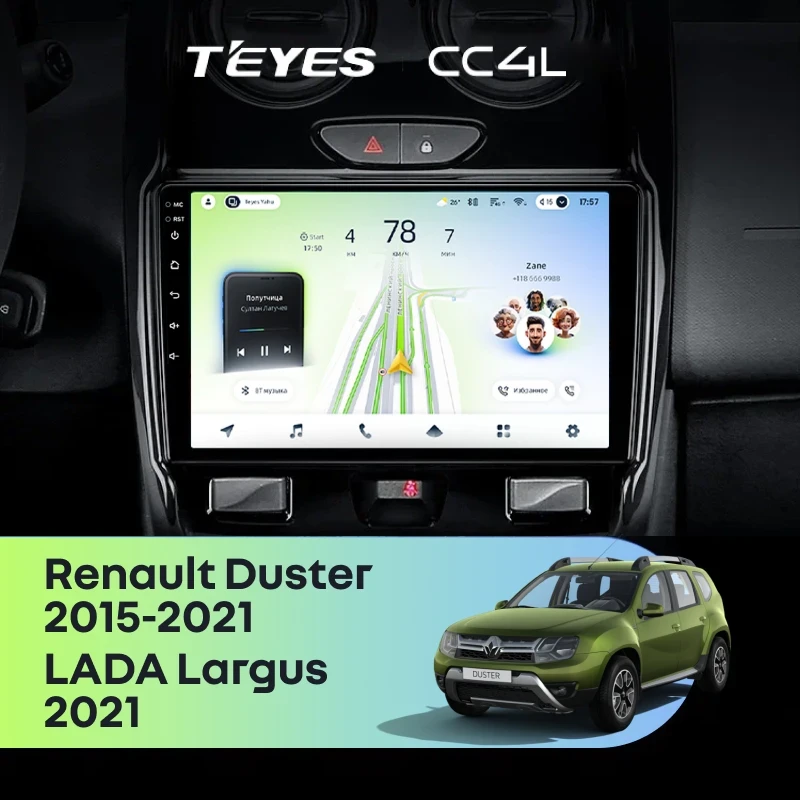 Штатная магнитола Teyes CC4L 6/64 Renault Duster (2015-2021) F1