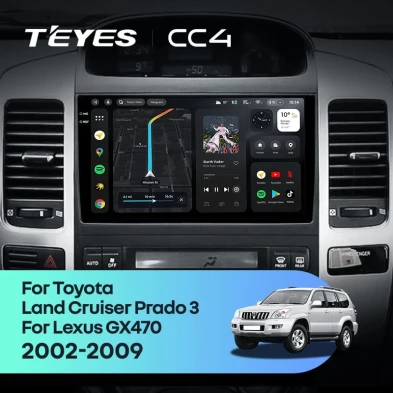 Штатная магнитола Teyes CC4 8/128 Toyota Land Cruiser Prado 120 (2002-2009) F3