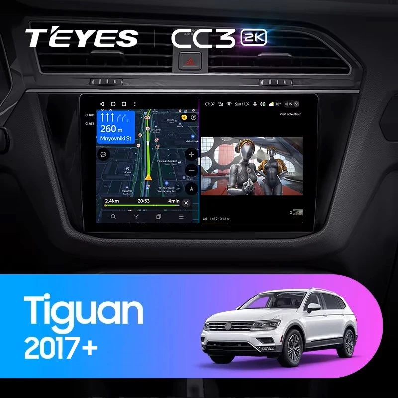 Штатная магнитола Teyes CC3 2K 360 6/128 Volkswagen Tiguan 2017+