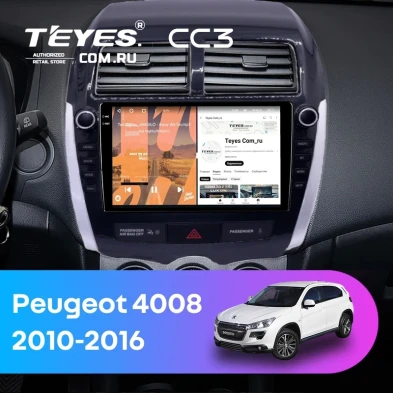 Штатная магнитола Teyes CC3 4/32 Peugeot 4008 (2010-2016) Тип-A (9")