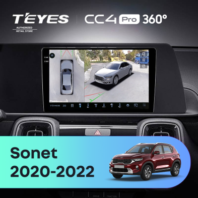 Штатная магнитола Teyes CC4 Pro 360 12/256 Kia Sonet (2020-2022)