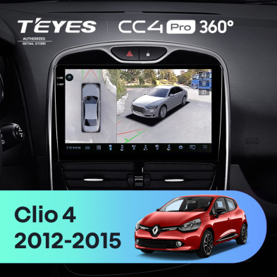 Штатная магнитола Teyes CC4 Pro 360 8/128 Renault Clio 4 BH98 KH98 (2012-2015)