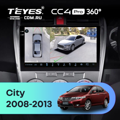 Штатная магнитола Teyes CC4 Pro 360 8/128 Honda City (2008-2013)