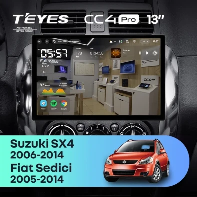 Штатная магнитола Teyes CC4 Pro 8/128 Suzuki SX4 1 (2006-2014) (13")