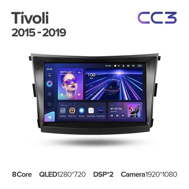 Штатная магнитола Teyes CC3 4/32 SsangYong Tivoli (2015-2019)