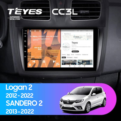 Штатная магнитола Teyes CC3L 4/64 Renault Logan 2 (2012-2022) F1
