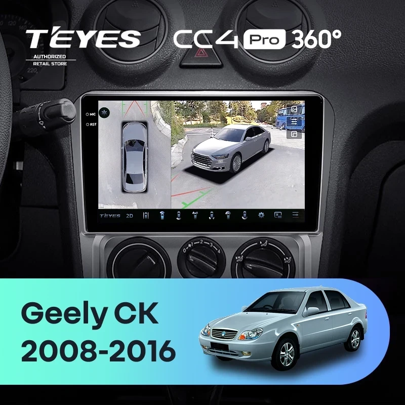 Штатная магнитола Teyes CC4 Pro 360 12/256 Geely CK (2008-2016)