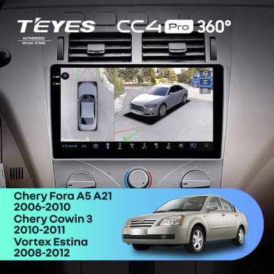 Штатная магнитола Teyes CC4 Pro 360 8/128 Vortex Estina (2008-2012)