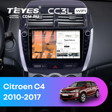 Штатная магнитола Teyes CC3L WiFi 2/32 Citroen C4 Aircross (2010-2017) Тип-B (9")