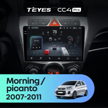 Штатная магнитола Teyes CC4 Pro 12/256 Kia picanto (2007-2011)
