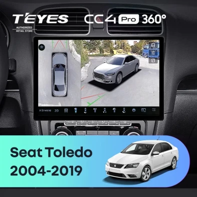 Штатная магнитола Teyes CC4 Pro 360 12/256 Seat Toledo (2004-2019) (13")