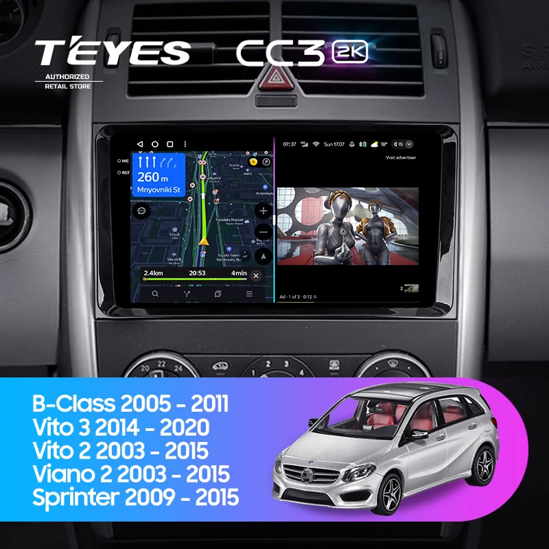 Штатная магнитола Teyes CC3 2K 4/64 Mercedes-Benz Viano W639\W447 (2003-2022)