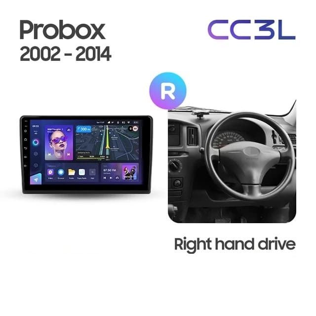 Штатная магнитола Teyes CC3L 4/64 Toyota Probox XP50 XP160 (2002-2014) Правый руль