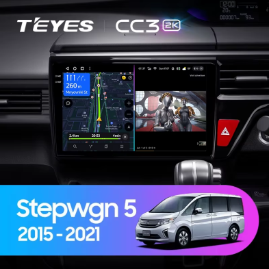 Штатная магнитола Teyes CC3 2K 6/128 Honda Stepwgn 5 (2015-2021) Правый руль