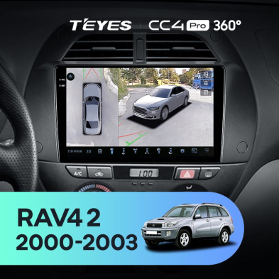 Штатная магнитола Teyes CC4 Pro 360 8/128 Toyota RAV4 2 CA20 (2000-2003) F3