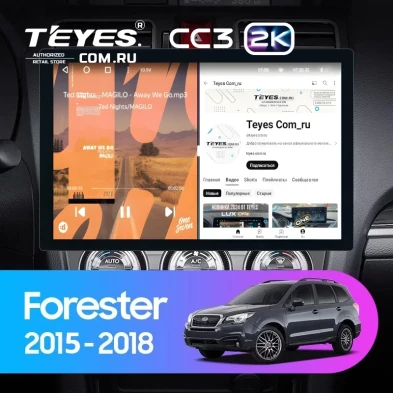 Штатная магнитола Teyes CC3 2K 4/32 Subaru Forester SJ (2015-2018) (13")