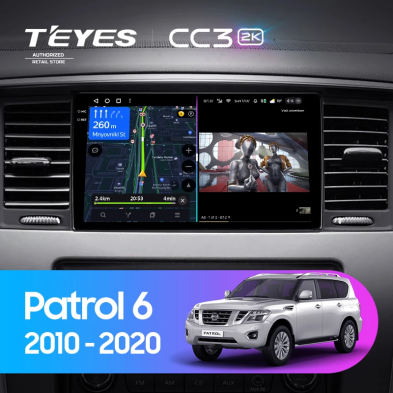 Штатная магнитола Teyes CC3 2K 4/32 Nissan Patrol Y62 (2010-2020) F1 9"