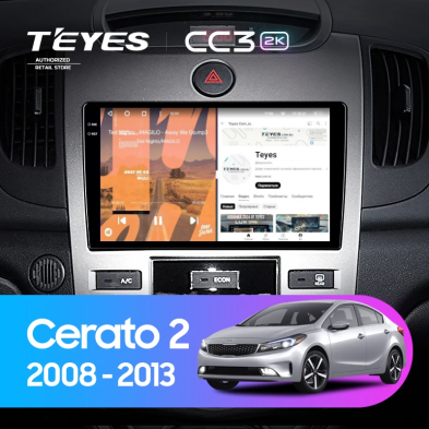 Штатная магнитола Teyes CC3 2K 360 6/128 Kia Cerato 2 TD (2008-2013) F2