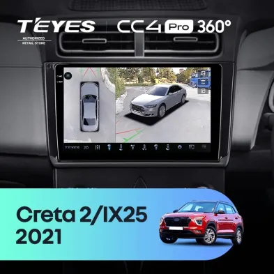 Штатная магнитола Teyes CC4 Pro 360 8/128 Hyundai Creta 2 2021+ (глянец) F2