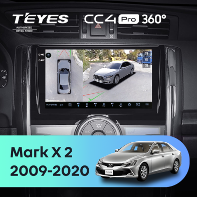Штатная магнитола Teyes CC4 Pro 360 8/128 Toyota Mark X 2 X130 (2009-2020)