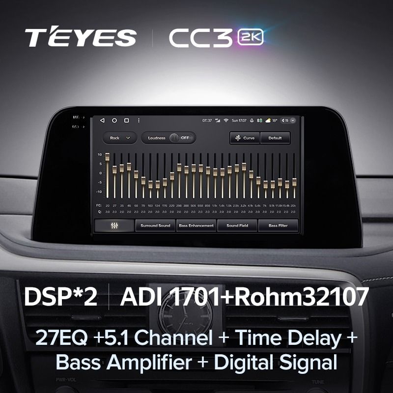 Штатная магнитола Teyes CC3 2K 4/64 Lexus RX200t RX300 RX350 RX350l RX450h RX450hl AL20 IV (2015-2021)