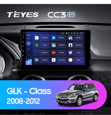 Штатная магнитола Teyes CC3 2K 4/32 Mercedes-Benz GLK-Class X204 (NTG 4.0) (2008-2012)