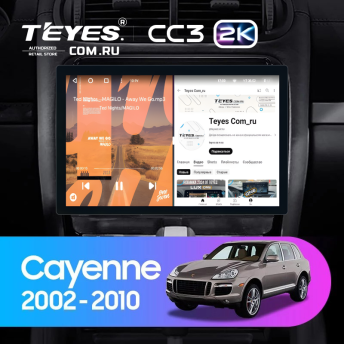 Штатная магнитола Teyes CC3 2K 6/128 Porsche Cayenne I 1 9PA (2002-2010) (11")