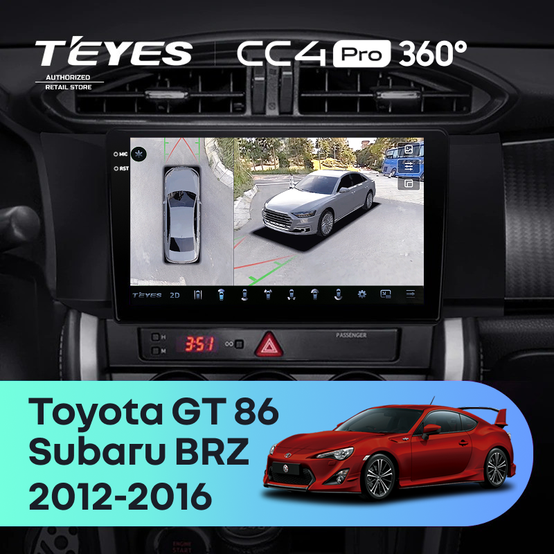 Штатная магнитола Teyes CC4 Pro 360 8/128 Subaru BRZ (2012-2016)