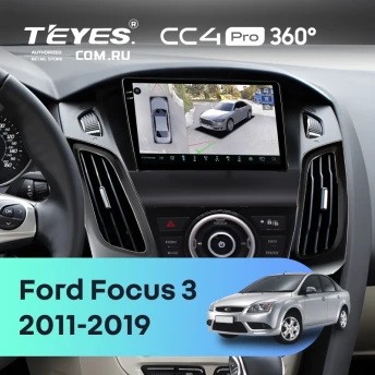 Штатная магнитола Teyes CC4 Pro 360 12/256 Ford Focus 3 (2011-2019) (черная) F3