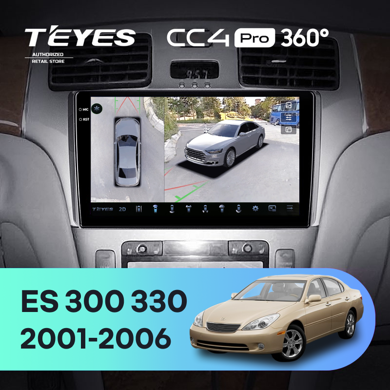Штатная магнитола Teyes CC4 Pro 360 8/128 Lexus ES250 ES300 ES330 (2001-2006)