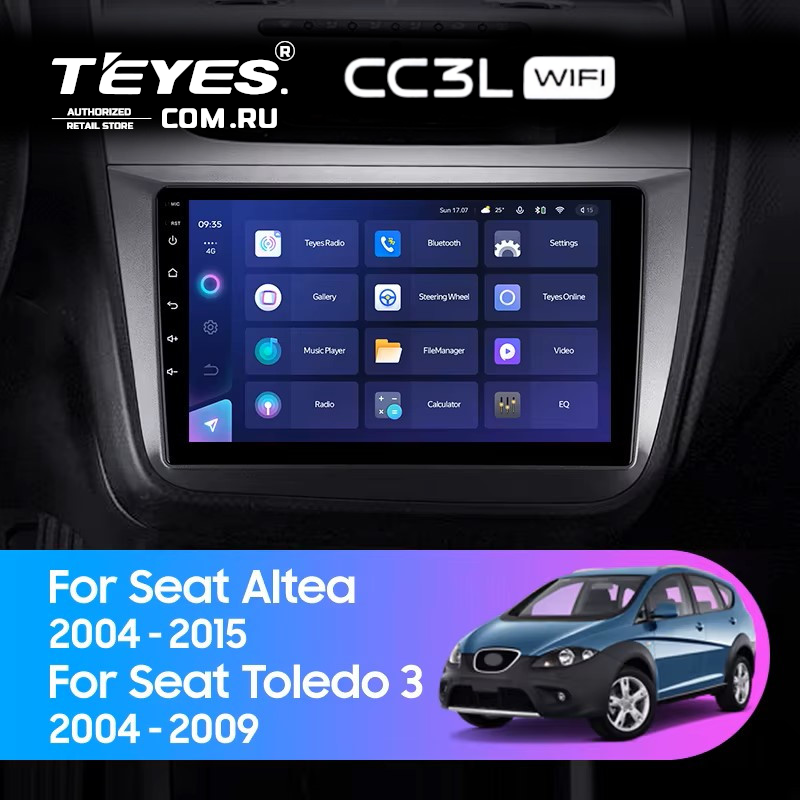 Штатная магнитола Teyes CC3L 4/32 Seat Altea 5P (2004-2015) Правый руль