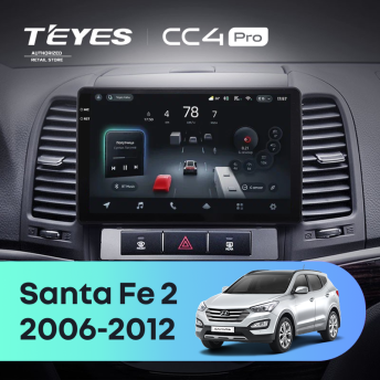 Штатная магнитола Teyes CC4 Pro 8/128 Hyundai Santa Fe 2 (2006-2012)