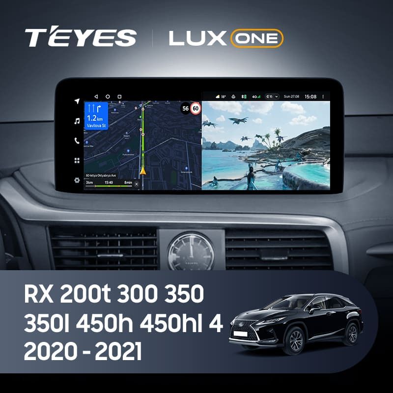 Штатная магнитола Teyes LUX ONE 6/128 Lexus RX200t RX300 RX350 RX350l RX450h RX450hl AL20 IV (2020-2021)