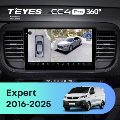 Штатная магнитола Teyes CC4 Pro 360 8/128 Peugeot Expert (2016-2025)