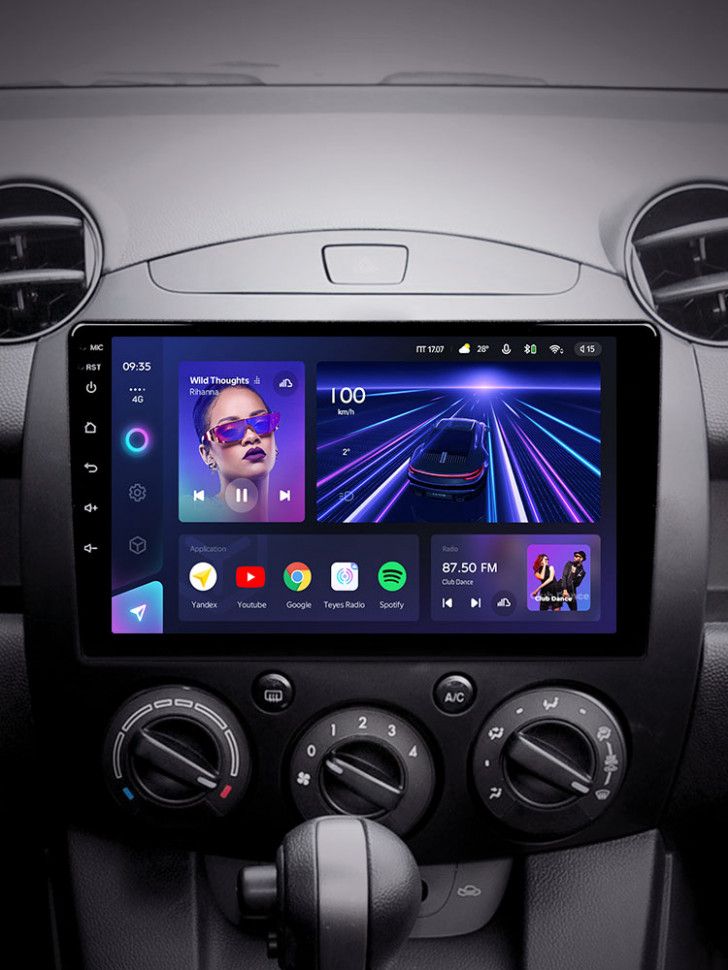 Штатная магнитола Teyes CC3 4/32 Mazda 2 DE (2007-2014)