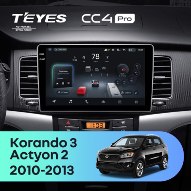 Штатная магнитола Teyes CC4 Pro 8/128 SsangYong Korando 3 (2010-2013)