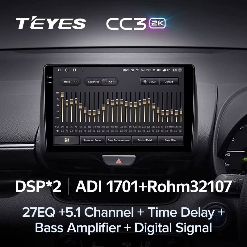 Штатная магнитола Teyes CC3 2K 6/128 Toyota Vios (2020-2023) Правый руль