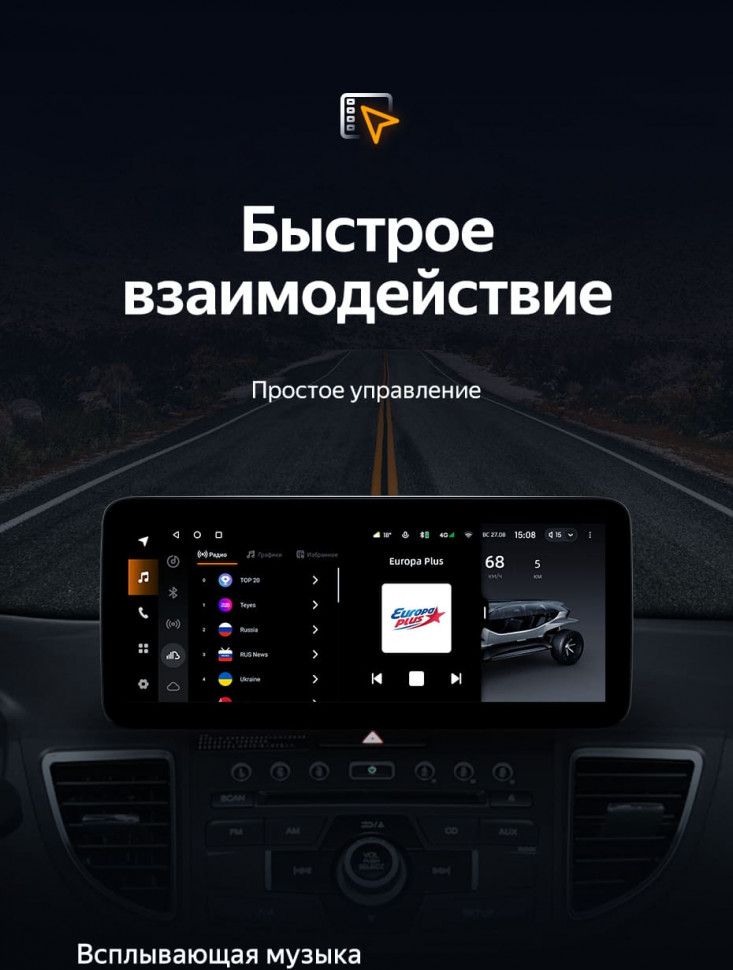 Штатная магнитола Teyes LUX ONE 6/128 Honda CR-V 4 RM RE (2011-2018) Тип-C