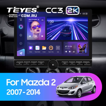 Штатная магнитола Teyes CC3 2K 6/128 Mazda 2 DE (2007-2014) (13&quot; с кнопками)