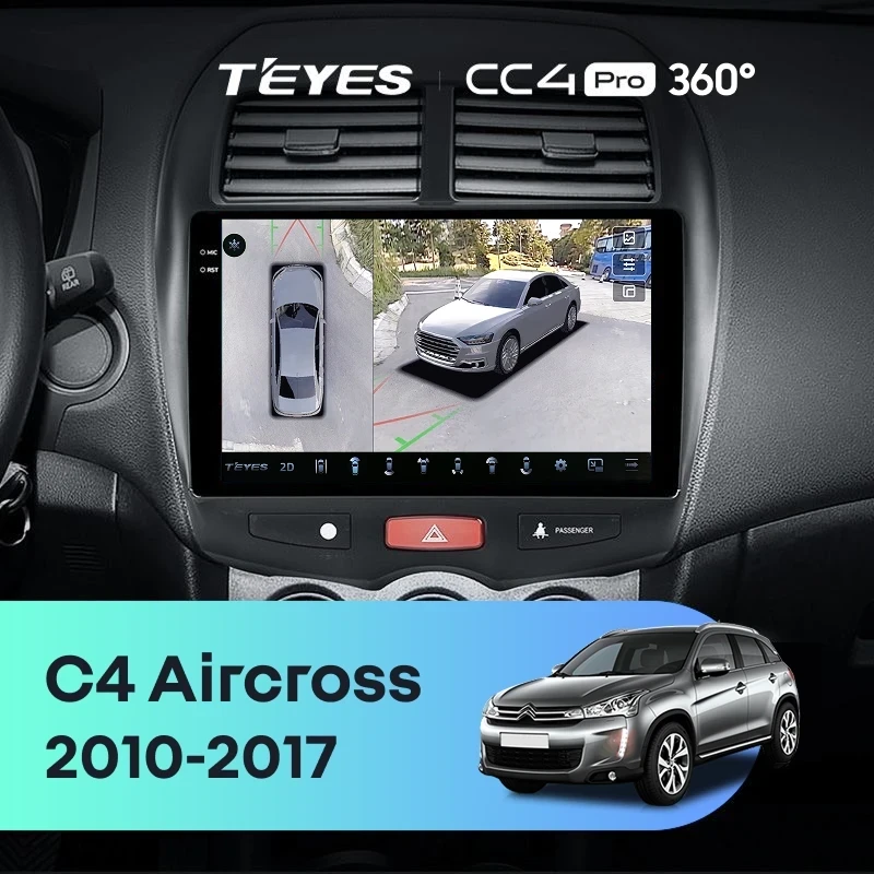 Штатная магнитола Teyes CC4 Pro 360 12/256 Citroen C4 Aircross (2010-2017) Тип-A