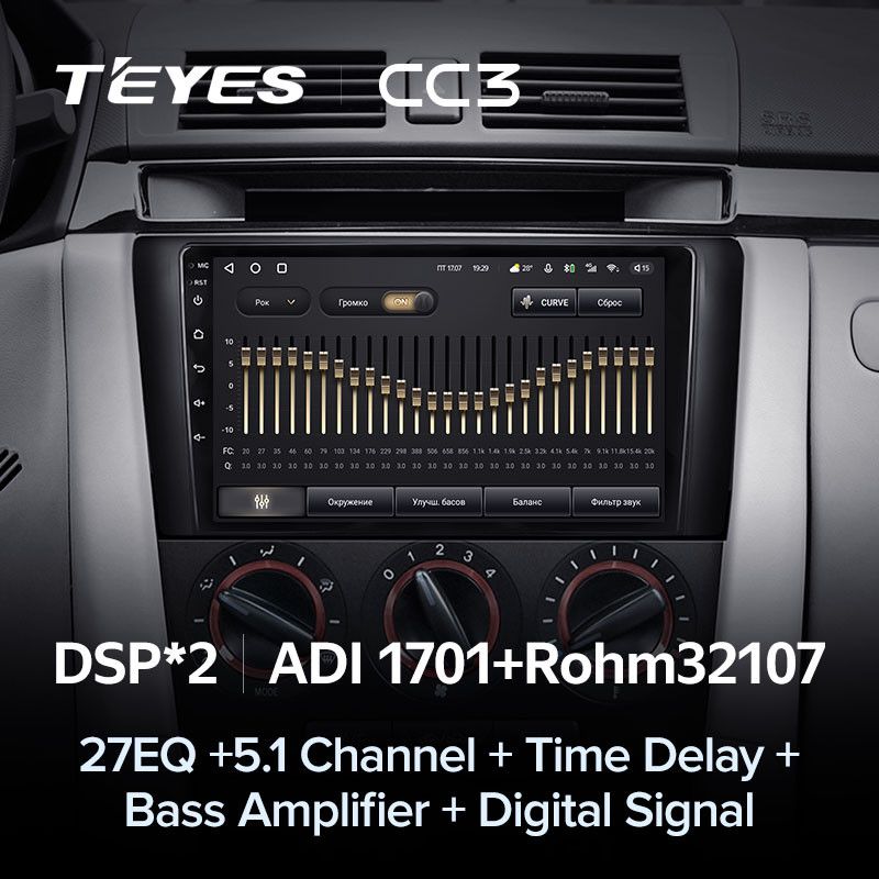 Штатная магнитола Teyes CC3 4/32 Mazda 3 1 BK (2003-2009)