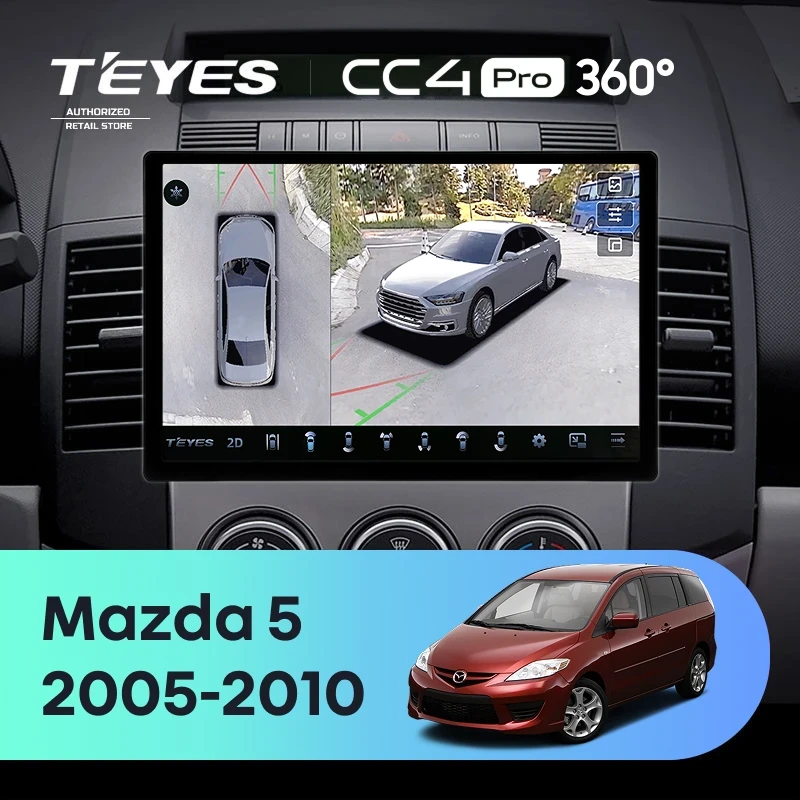 Штатная магнитола Teyes CC4 Pro 360 12/256 Mazda 5 2 CR (2005-2010) (11")