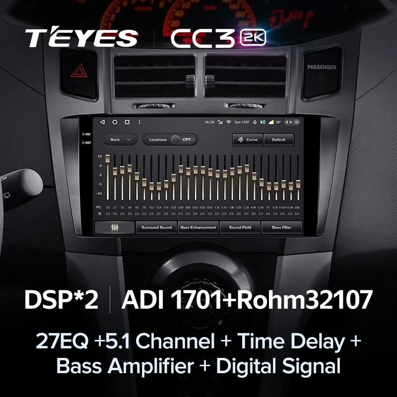 Штатная магнитола Teyes CC3 2K 360 6/128 Toyota Yaris 2 XP90 (2005-2012) F2