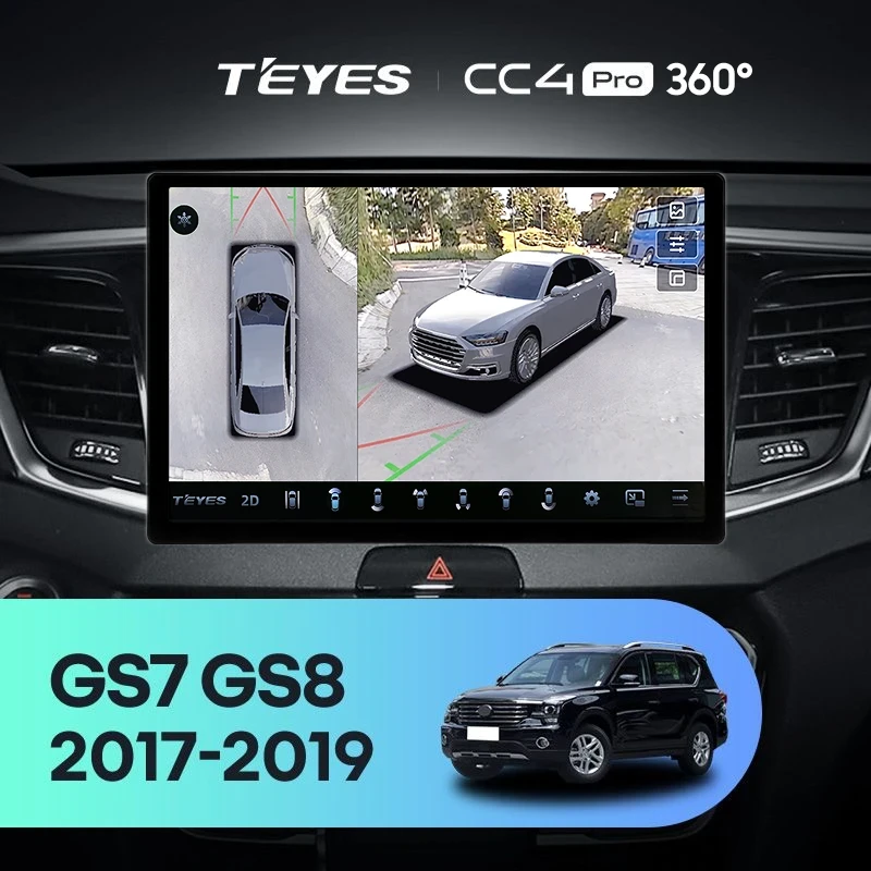 Штатная магнитола Teyes CC4 Pro 360 8/128 GAC GS7 GS8 (2017-2019) (13")
