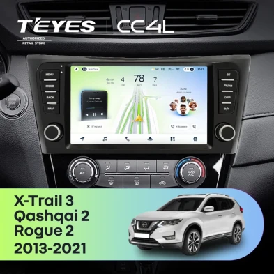 Штатная магнитола Teyes CC4L 6/64 Nissan X-Trail 3 T32 (2013-2021) F4 климат контроль Тип-AB с кнопками